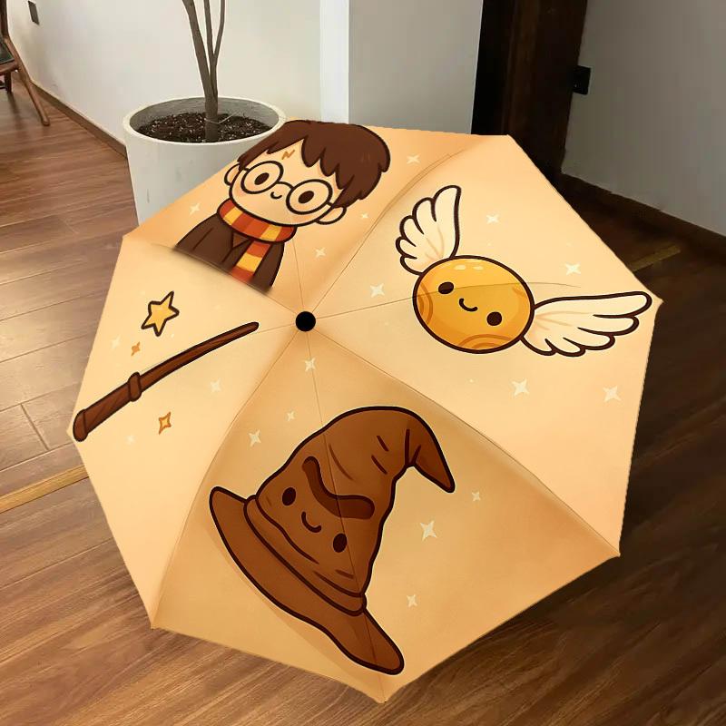 1PC Warner Harry Potter, Sorting Hat Umbrella-8-Rib Reinforced, Automatic Open, Lightweight & Durable-A65