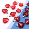 Herzform Anhänger Halskette Charm 20mm Liebesherzförmiger Anhänger Schmuckzubehör für DIY Basteln Halsketten Armbänder Schlüsselanhänger