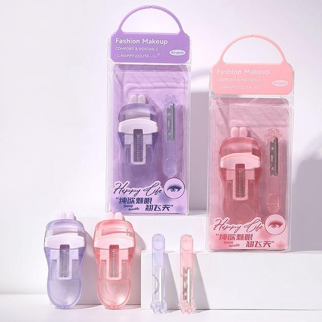 YOUSHA - Набор: Пластиковый зажим для ресниц + Бритва для бровей Set of 2 - Random