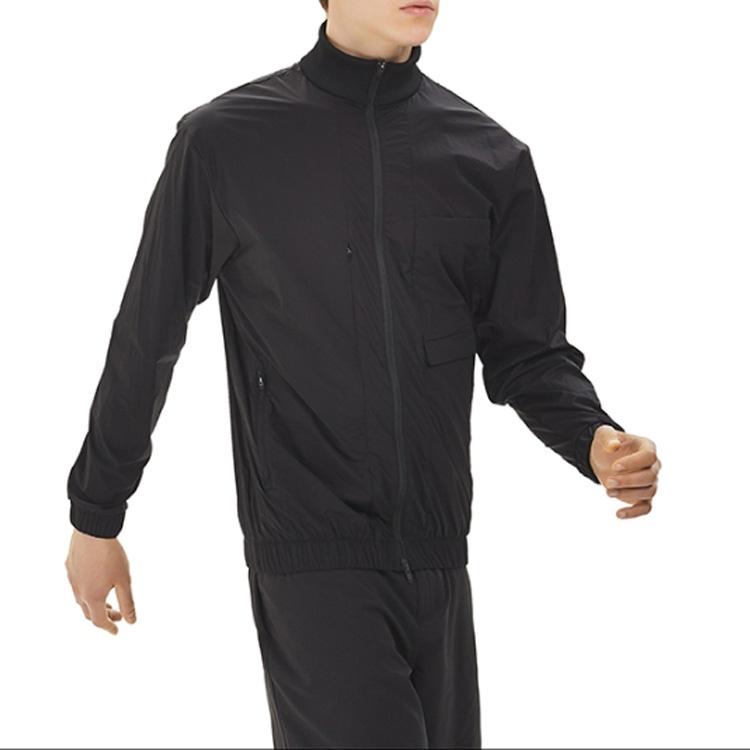 adidas Men's Y-3 TRVL Stretch Jacket Stand Collar Casual Zipper Long Sleeves Black FS3351