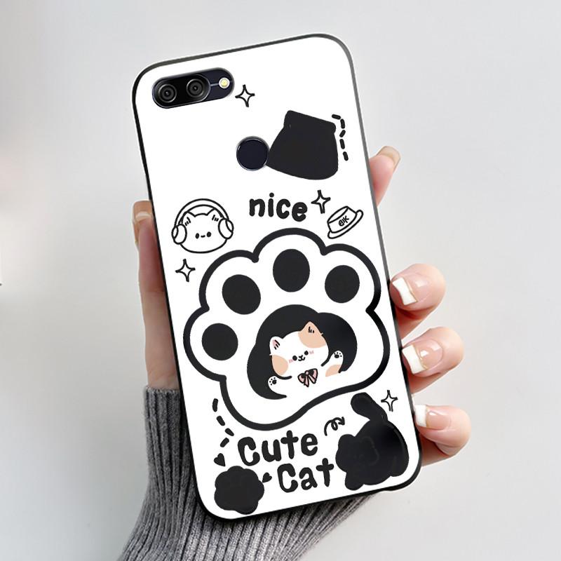 For Asus ZenFone Max Plus M1 ZB570TL X018D Case Aesthetic Cat Cartoon Soft TPU Silicone Back Protective Cover Coque Fundas Capa