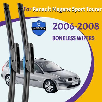 Scheibenwischerblätter für Renault Megane Sport Tourer 2006-2008 Vorne Windschutzscheibe Sauber Fenster Windschutzscheibe Autoteile Auto Regenwischer