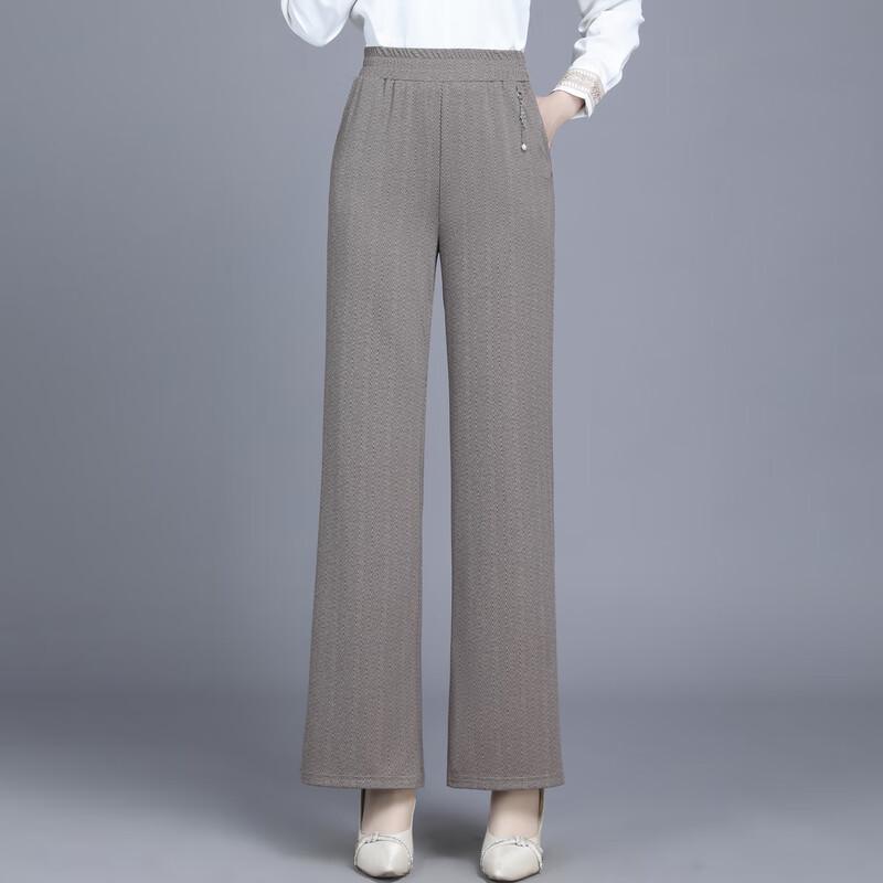 Women's Plus Size High-Waist Loose Straight-Leg Casual Trousers