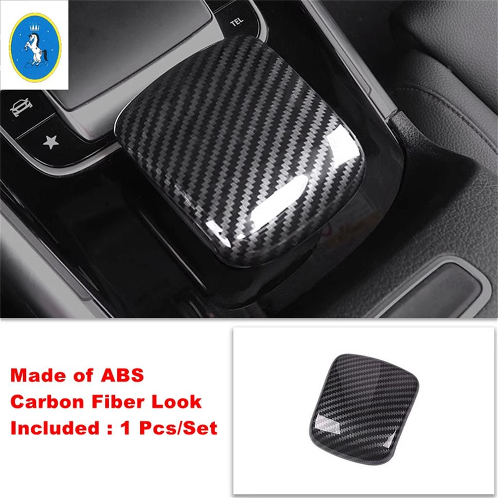 For For Hyundai Creta IX25      Center Console Gear Shift Head Knob Handle Sequ Cover Trim Accessories Carbon Fiber Look