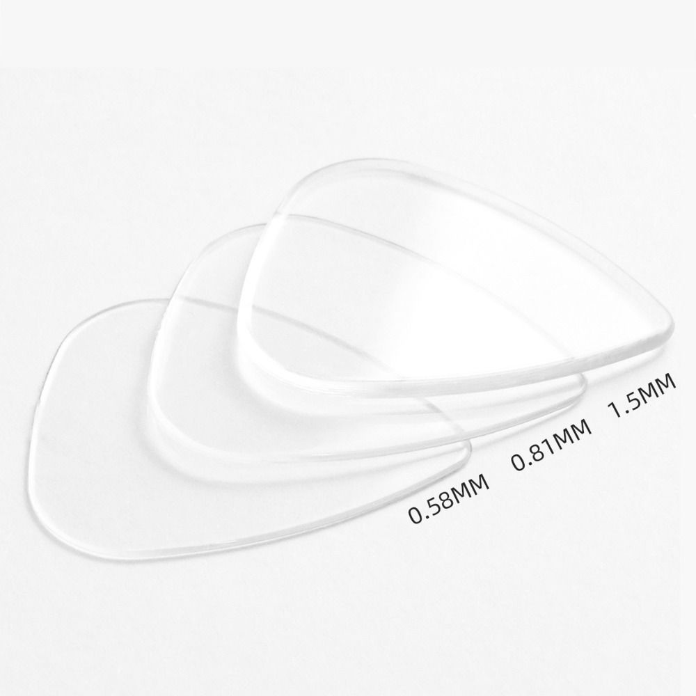 6pcs Transparent Acoustic Guitar Pick 0.81mm Finger Guitar Pick Guitar Paddle Guitar Picks  Ukulele