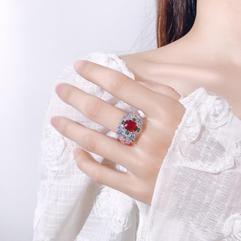 Huayei Jewelry Ring Jewelry Color Treasure Premium Versatile Light Luxury Women'S
