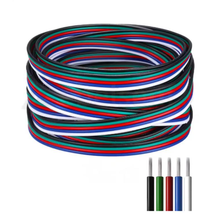 Cavo di Prolunga per Striscia LED RGB Multicolor, Filo di Connessione a 4 Conduttori per Alimentazione