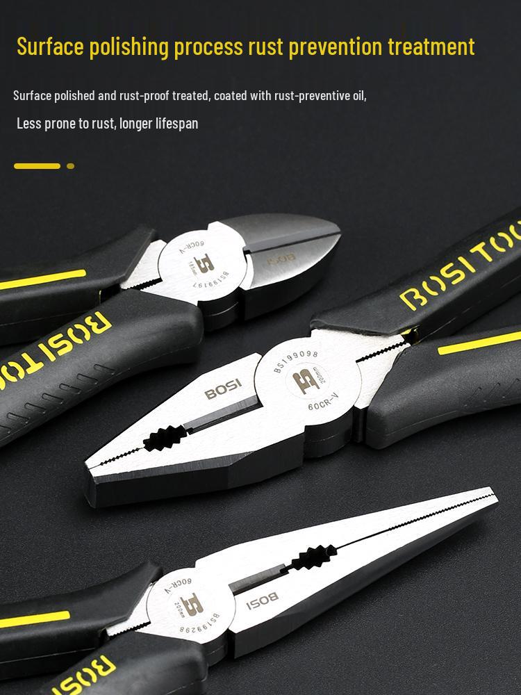 King Multifunctional Pliers: 6-inch & 8-inch Industrial Grade Needle-Nose and Diagonal Wire Cutters for Electricians