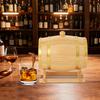 Pine Wood Wine Barrel 3L Original Wood Color with Stand, For Whiskey/Wine Fermentation Home/Bar