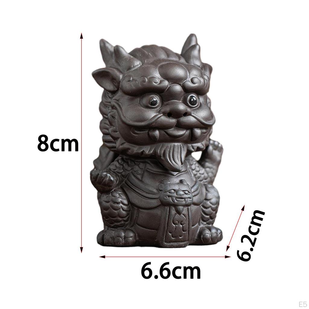 Figurine Mini Tea Pet Ornament ,Chinese Miniature Statue Year for Accessories