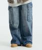 DOUBLE JD Big Cargo Denim Pants (Blue)