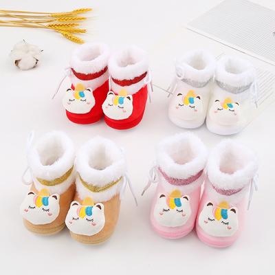 Toddler Baby Winter Warm Plush Snow Boots Cute Soft Shoes