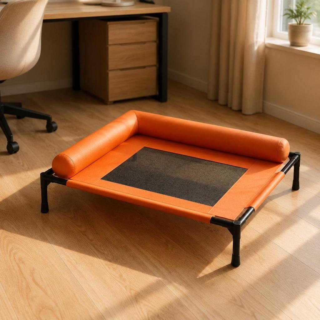 Pet Bed Waterproof Elevated Dog Cot with Mesh for Indoor Use