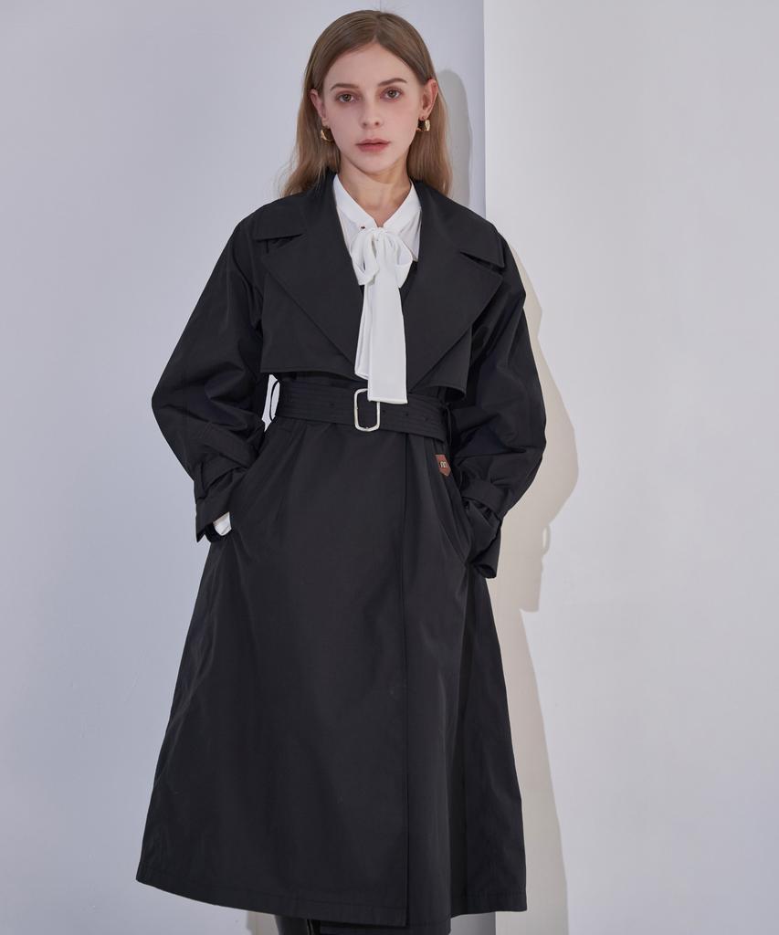 Lenic&Mccoy Back Banding Belt Collar Slit Trench Coat Mm03By200Hjy