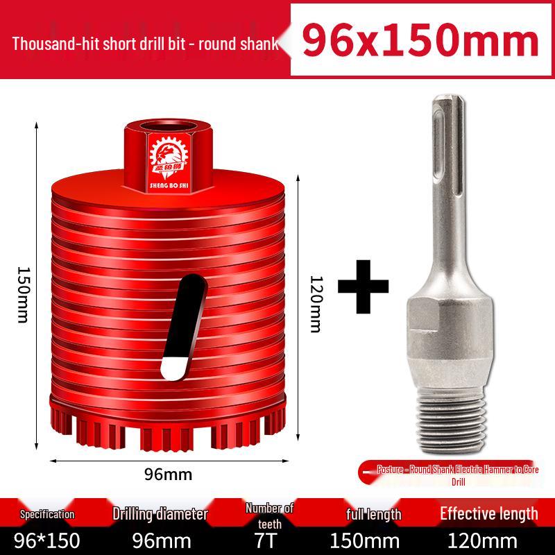 Compact Electric Hammer Water Drill Bit Set for Sharp Hole Opening in Range Hood, Wire Box, and Wall.