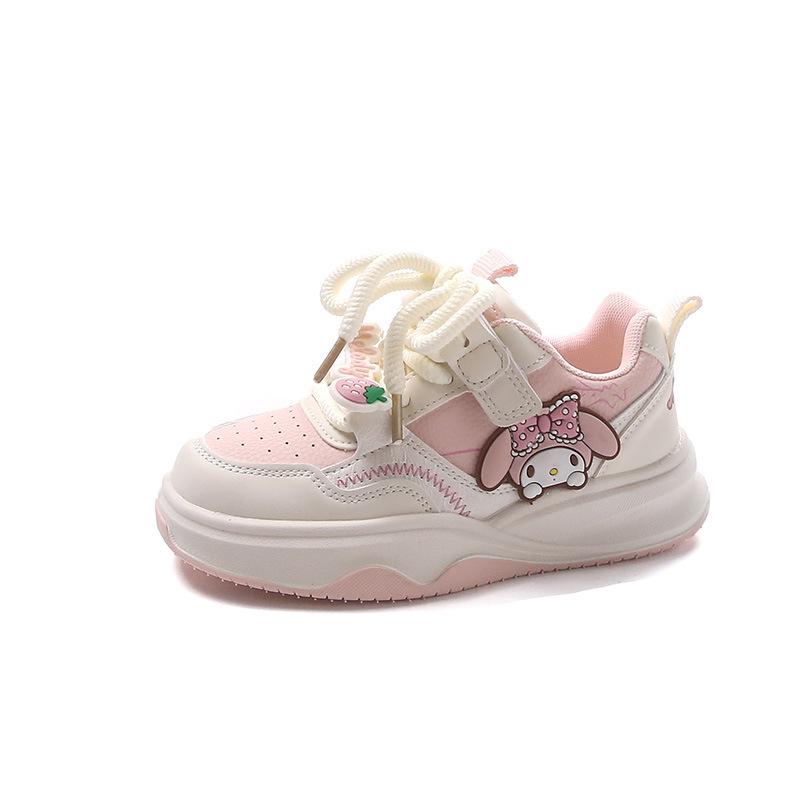 Girls shoes sneakers 2024 winter new children's Kulomie running shoes foreign style board shoes medium and older children soft sole