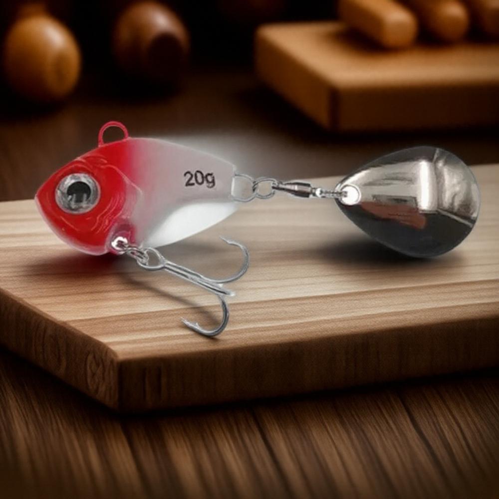 20g Metal Mini VIB Fishing Lure with Spoon Crankbait Vibration Spinner Tackle Pin Fish Hooks Sinking Bait