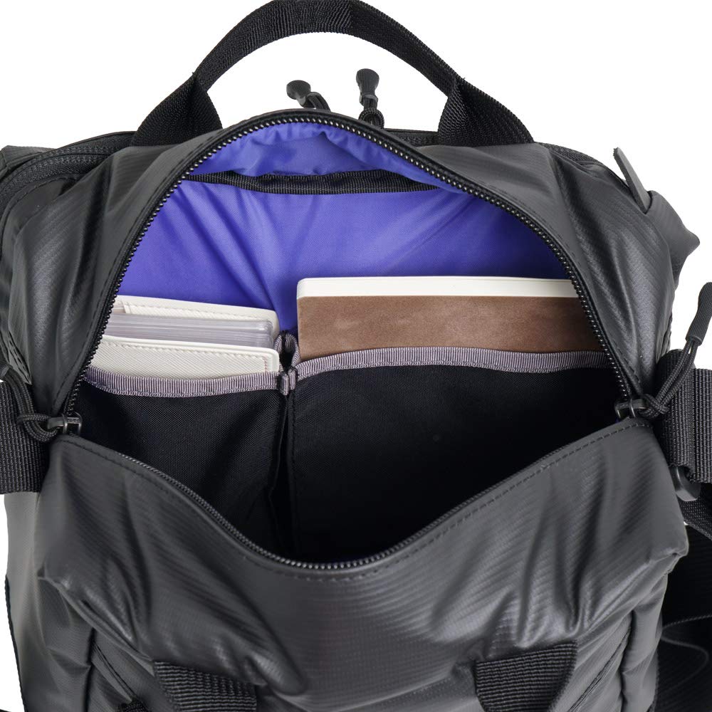 Manhattan Passage 3365BK Vertical B5 Shoulder Bag, Plus 2.1 (Black) Unisex