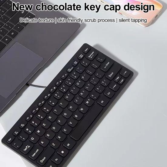 Mini Wired Keyboard Keys Frosting Process with 78 Lightweight & Ergonomics Keyboard Plug-And-Play