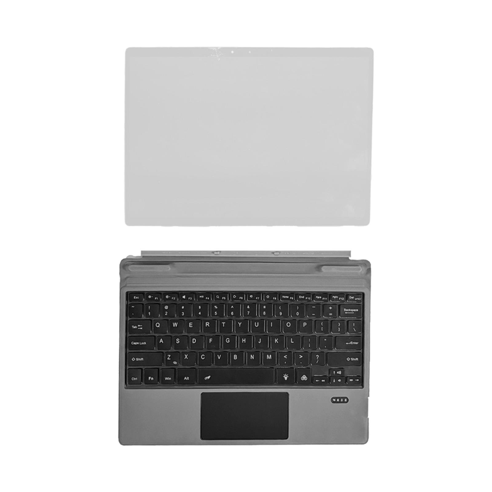 

Tablet Keyboard Fits for Dell BT Wireless Backlit with Large Touchpad Strong Magnetic Detachable