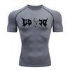 Gojo Print Compression Shirt for Men Sporty Athletic Quick Dry Tshirt Tops Gym Workout Running Baselayers Undershirts Rash Guard