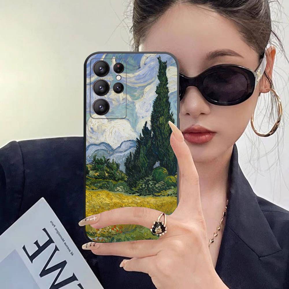 Retro Van Gogh Oil Paint Case For Samsung Galaxy Case S25 S23 S22 S21 S30 S20 S10 Ultra Plus FE TPU Soft Cover