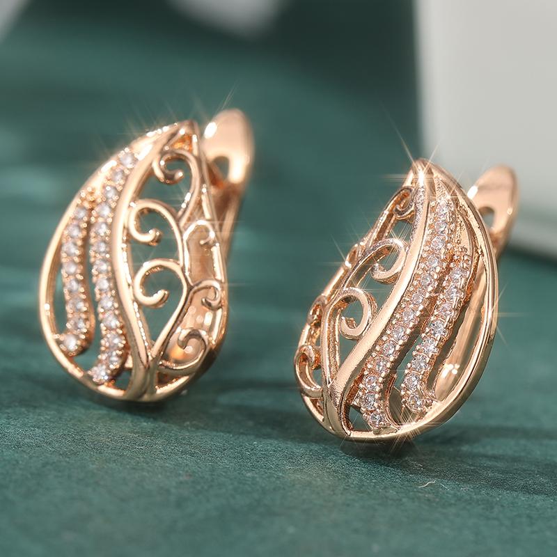 

Exquisite Gold Color Inlaid Cubic Zirconia Copper Dangle Women s Earrings Gorgeous Party Earrings Woman Fashion Zircon золотой