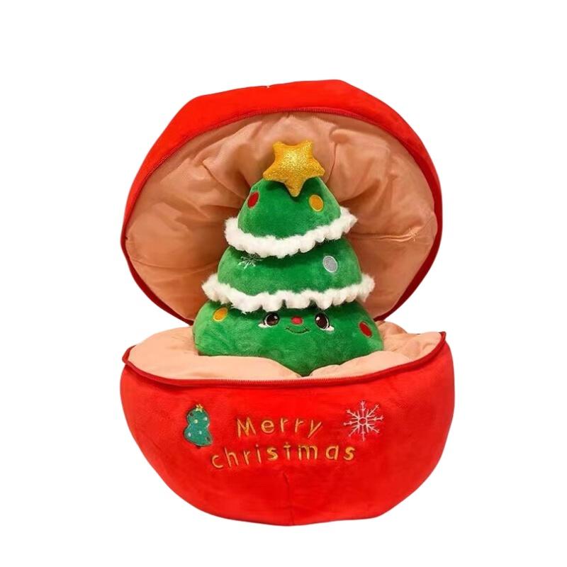 Cute Christmas Plush Animal Adorable Stuffed Deer Snowman And Santa Claus Figure For Home Decor