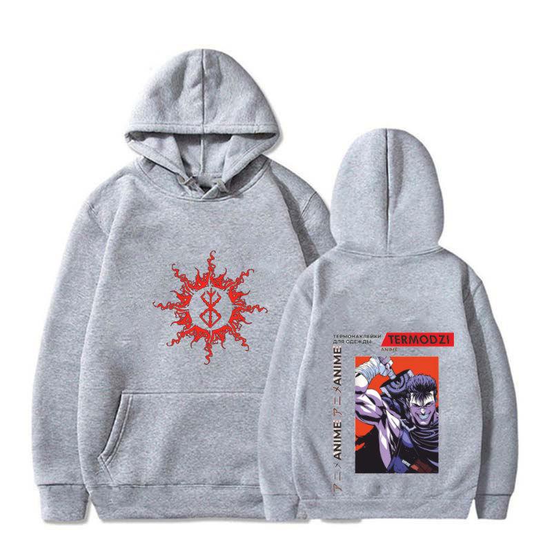 Japan Anime Berserk Guts Harajuku Hoodies Sweatshirt Gothic