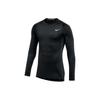 Solid Color Crew Neck Fitted Long Sleeve T-Shirt Men Tops Black DH4791-010
