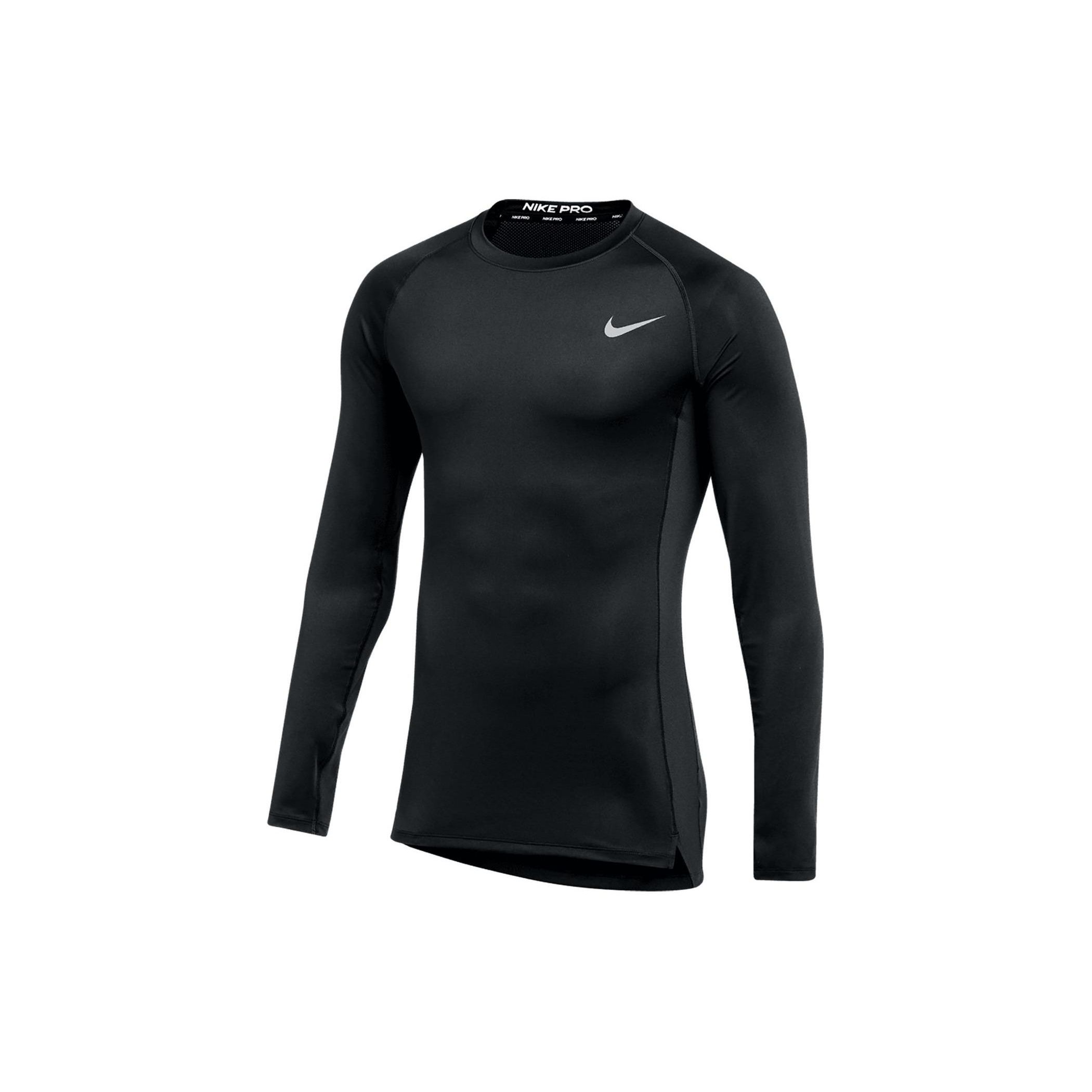 

Nike Solid Color Crew Neck Fitted Long Sleeve T-Shirt Men tops Black DH4791-010 M