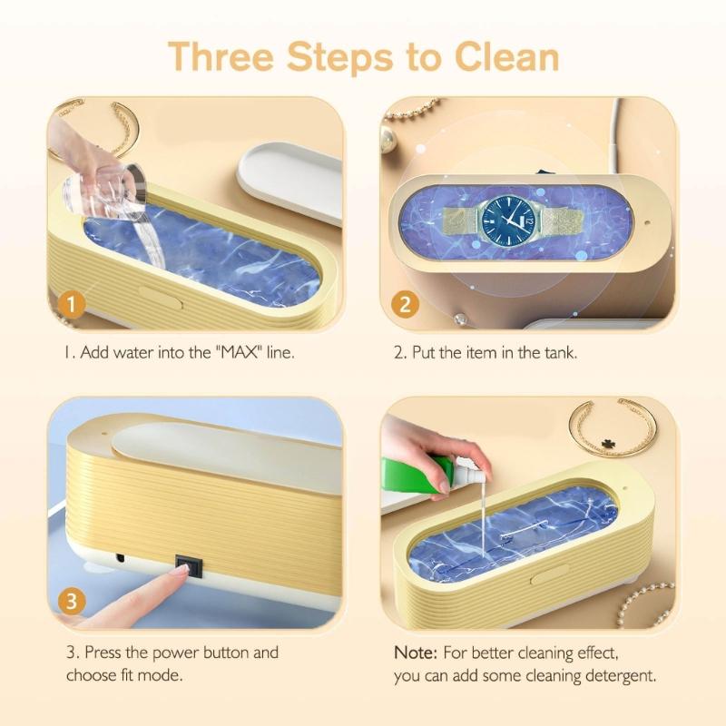 Effective  Cleaner Compact  Cleaning Device Rechargeable Professional Household Jewellery Cleaner