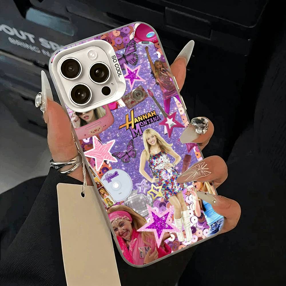 H-Hannah-M- Montana Phone Case For IPhone 17 Air 16 15 14 13 12 11 Pro Max White  Sliver  Hard Cover