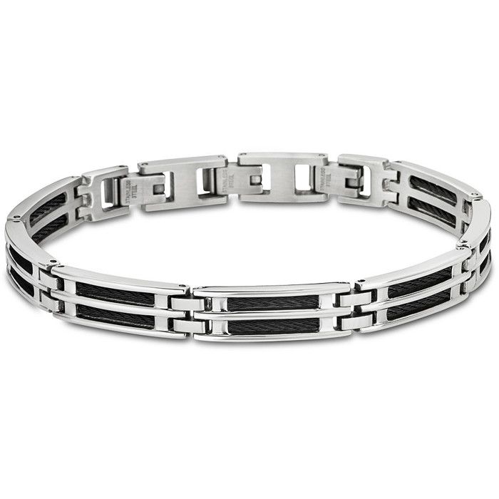 Bracelet - Lotus Style - LS1800-2/1 - Acier - Gris Et Noir - Mixte