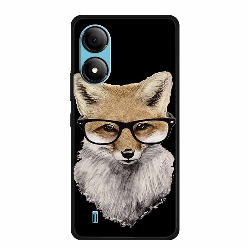 Funda For ZTE Blade A33S Case Cute Cartoon Cat Black Silicone Soft Phone Case For ZTE A33S Back Cover Case A 33 S 33s Coque Capa