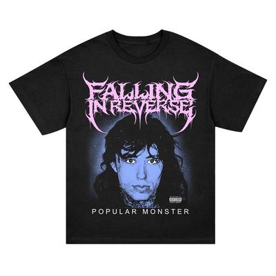 Falling In Reverse Popular Monster Ronnie Portrait Print T Shirt 100 Cotton Casual Neutral Tee Metalcore Streetwear