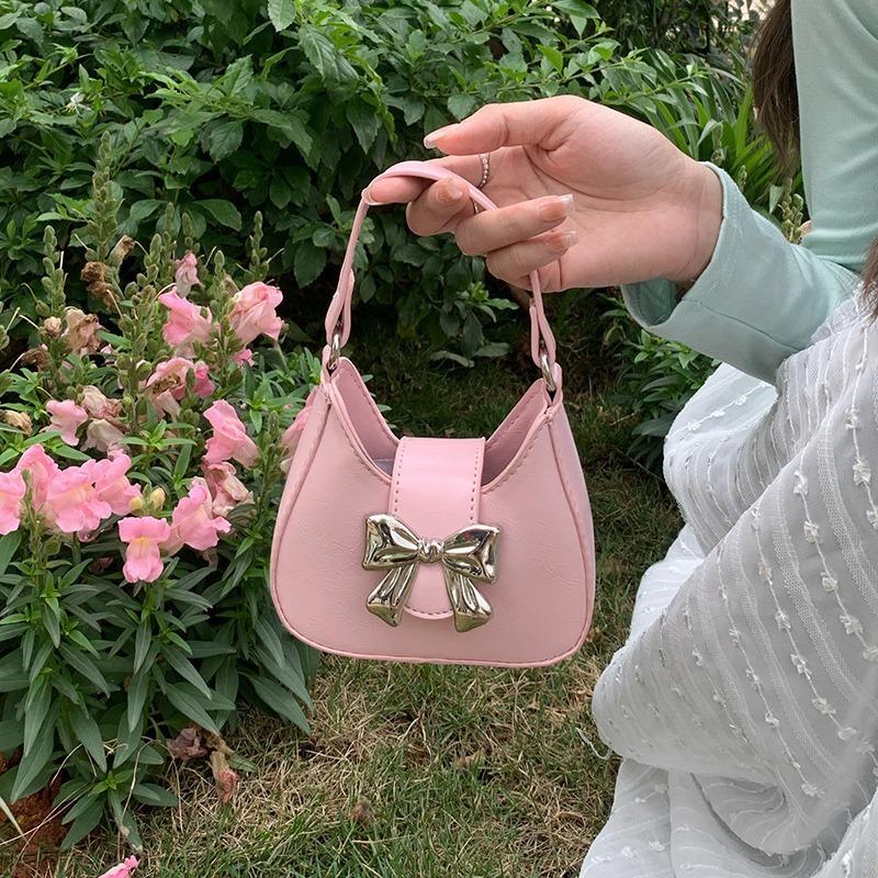 Niche Bow Handbag New Spring and Summer Trend Sweet and Cool Mini Lipstick Chain Bag Crossbody Mini Bag Women