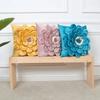 Embroidery Throw Pillow Covers, Corduroy Three-dimensional Flower Pillow Cases for Couch Sofa Bedroom Living Room 45x45cm