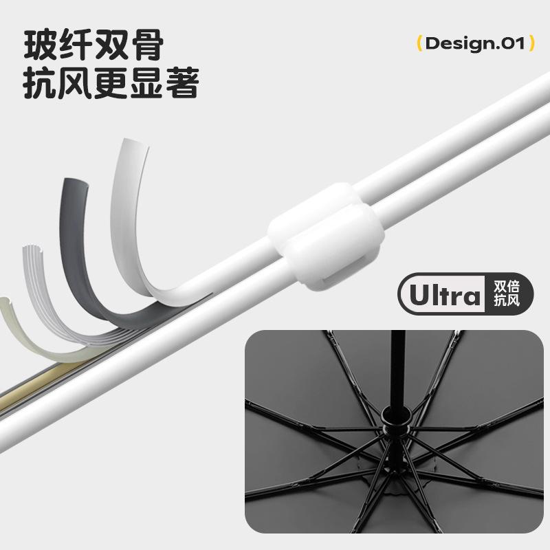 New 8-bone Three-fold Vinyl Safety Corner Children's Umbrella Joint Automatic Umbrella Astronaut Handle