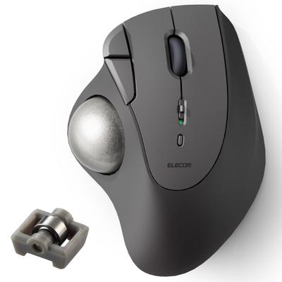 Elecom Ratón Trackball inalámbrico Bluetooth con soporte para el pulgar, bola de 36 mm, 5 botones, para Windows, Mac y Chromebook, color negro (M-IT11BRBK)
