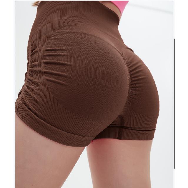 Fitness Shorts For Women With Peach Buttocks And A Wrinkled Three Part Yoga Pants. Hip Lifting Exercise Shorts For Women