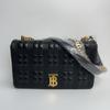 [Pre-Owned] Lola TB Logo Quilted Metal Chain Lambskin Crossbody Shoulder Bag - Very Good #6YR5I8