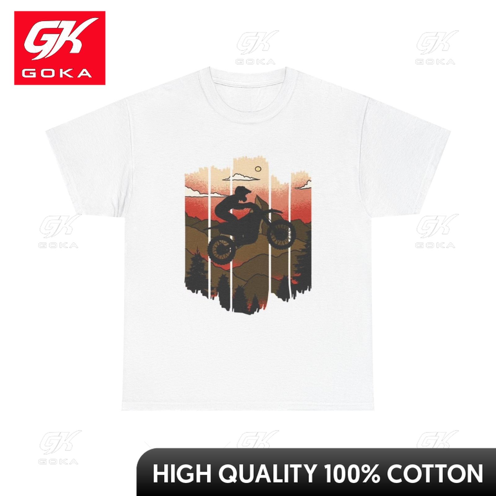 

Motocross Dirtbike Outdoors T Shirt Graphic Unisex Heavy Cotton Festival Indie Understated Tshirts Inspired Laidback Tee S