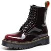 High-top color-changing red locomotive boots women's and men's classic retro British style tooling short boots leather round head