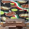 Mexican Cuisine Pattern with Limes Pattern Wall Hanging Tapestry Decorative Tapestry Home Decor for Bedroom and Living Room