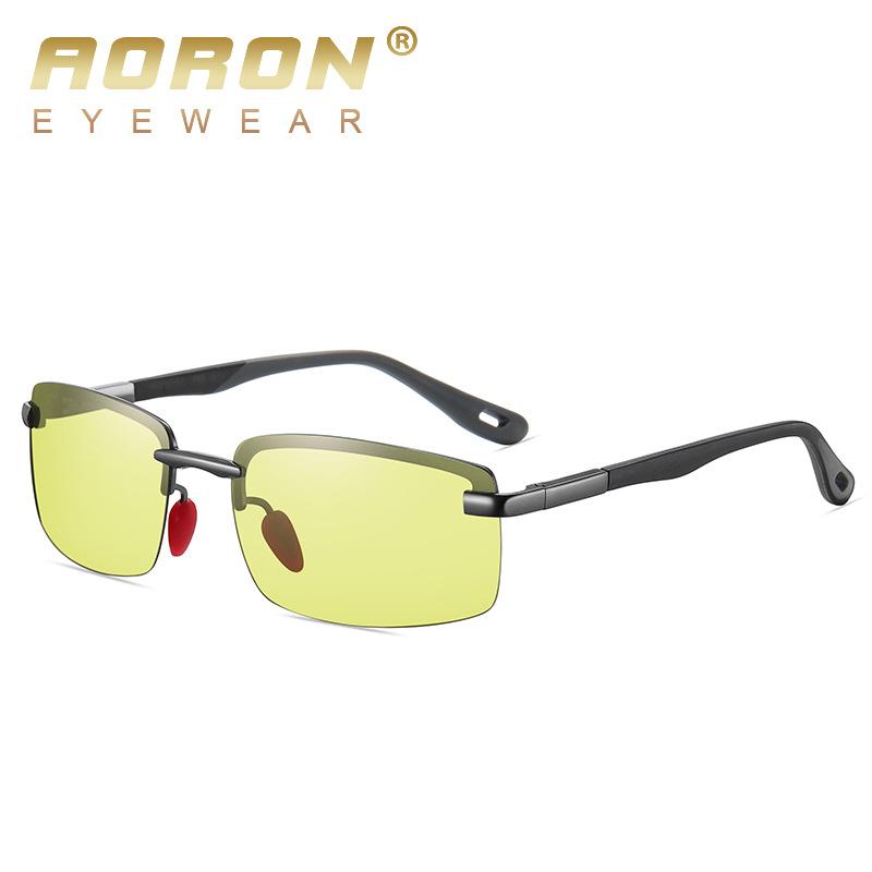 aoron Men's Driving Sunglasses Metal Polarized UV Protection Sunglasses