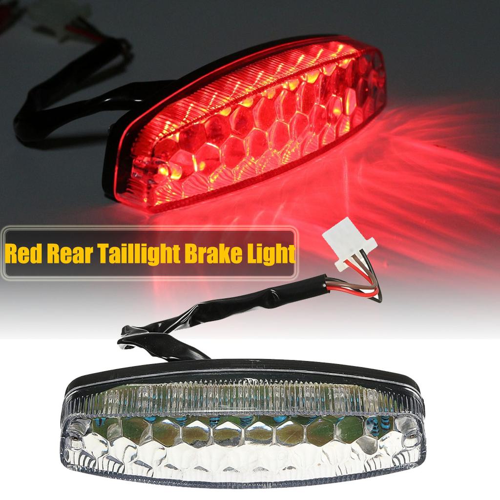 Motorcycle Red LED Rear Taillight Brake Light For 50 70 110 125cc ATV Quad Kart TaoTao Sunl Chinese Motorbike Lamp