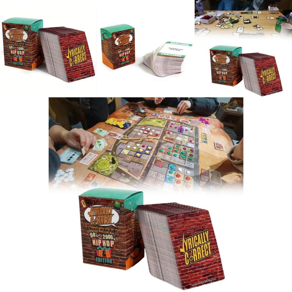 Jeu de Cartes Lyricalement Correct Hip Hop des Années 90 et 2000 en Matière Papier pour le Divertissement Familial