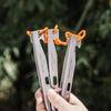 Boundless Voyage Titanium Set of Lightweight with Reflective for Hard and Rocky Snow Pegs for Tents and Solid Stakes for Solo and Outdoor Includes
