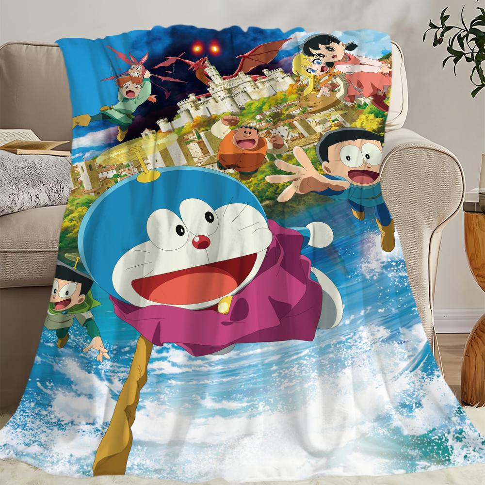 Cartoon D-Doraemons Movie Blanket Blanket for Couch Sofa Travel Home Hiking Picni Bed Beding Flannel Blanket birthday gift
